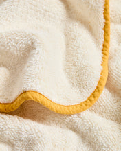 Load image into Gallery viewer, Sedora 100% cotton towel with yellow contrast detail 30 x 50cm - image 4