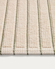 Load image into Gallery viewer, Merade cotton bathmat with green stripes 50 x 80cm - image 3