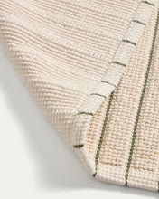 Load image into Gallery viewer, Merade cotton bathmat with green stripes 50 x 80cm - image 4