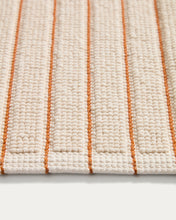Load image into Gallery viewer, Merade cotton bathmat with orange stripes 50 x 80cm - image 2