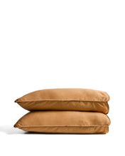 Load image into Gallery viewer, Sirale set of 2 100% cotton sateen pillowcases with washed finish in copper 50 x 70 cm