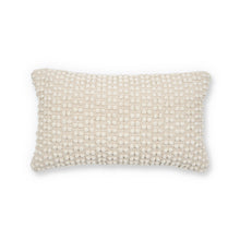 Load image into Gallery viewer, Mascarell cushion cover in white cotton and polyester, 30 x 50 cm
