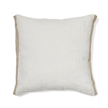 Load image into Gallery viewer, Suerta white and beige cushion cover, 100% linen, 50 x 50 cm