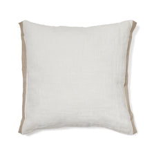 Load image into Gallery viewer, Suerta white and beige cushion cover, 100% linen, 50 x 50 cm - image 2