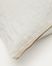 Load image into Gallery viewer, Suerta white and beige cushion cover, 100% linen, 50 x 50 cm - image 4