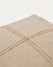Load image into Gallery viewer, Sulken beige cotton cushion cover with beige embroidery feature, 45 x 45 cm - image 4