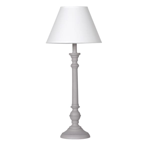 Shaped Table Lamp with Cream Shade