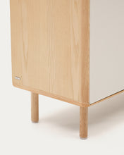 Load image into Gallery viewer, Anielle solid ash &amp; ash veneer sideboard with 1 door and 3 drawers, 150 x 78 cm - image 13