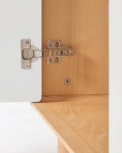 Load image into Gallery viewer, Anielle solid ash &amp; ash veneer sideboard with 1 door and 3 drawers, 150 x 78 cm - image 14