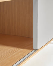 Load image into Gallery viewer, Anielle solid ash &amp; ash veneer TV stand with 2 doors, 180 x 41 cm - image 14