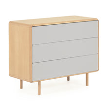 Load image into Gallery viewer, Anielle solid and ash veneer chest of three drawers 99 x 78.5 cm - image 2