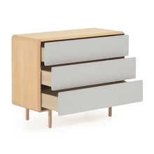 Load image into Gallery viewer, Anielle solid and ash veneer chest of three drawers 99 x 78.5 cm - image 3