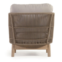 Load image into Gallery viewer, Catalina armchair made with beige rope and FSC solid acacia wood - image 7