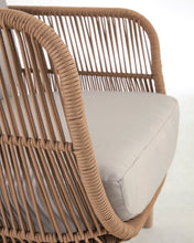Load image into Gallery viewer, Catalina armchair made with beige rope and FSC solid acacia wood - image 17
