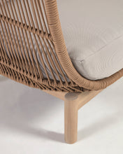 Load image into Gallery viewer, Catalina armchair made with beige rope and FSC solid acacia wood - image 18