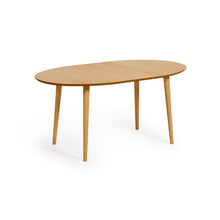 Load image into Gallery viewer, Oqui extendable oval table with an oak veneer and solid wood legs, Ø 120 (200) x 90 cm - image 4