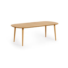Load image into Gallery viewer, Oqui extendable oak veneer table with solid wood legs 160 (260) x 100 cm - image 4