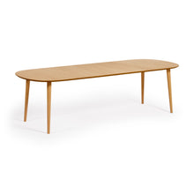 Load image into Gallery viewer, Oqui extendable oak veneer table with solid wood legs 160 (260) x 100 cm - image 6