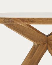 Load image into Gallery viewer, Julieta round table in polycement and solid acacia wood Ø 120 cm FSC 100% - image 9