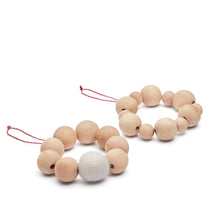 Load image into Gallery viewer, Suze set of 2 hanging ornaments made from felt and wood.