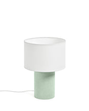 Load image into Gallery viewer, Bianella cotton and turquoise corduroy table lamp