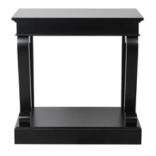 Load image into Gallery viewer, Black Fayence Scroll Leg Console Table