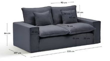 Load image into Gallery viewer, Anarela 2-seater sofa - Dark Grey