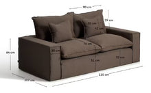 Load image into Gallery viewer, Anarela 2-seater sofa - Taupe