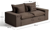 Load image into Gallery viewer, Anarela 2-seater sofa - Taupe