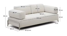 Load image into Gallery viewer, Compo Sofa Beige Chenille - Armrests