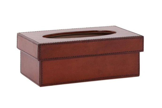 Manhattan Leather Tissue Box