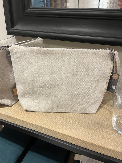 Bella Linen Wash Bag - Trellis