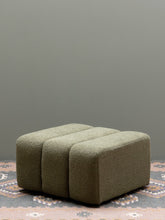 Load image into Gallery viewer, Kaki Boucle Footstool