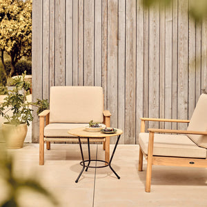 Kew Teak Armchair with Natural Cushions