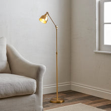 Load image into Gallery viewer, Brompton Reading Floor Lamp, Antique Brass
