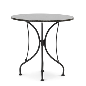 Boscombe Round Bistro Table with Granite Top, Black