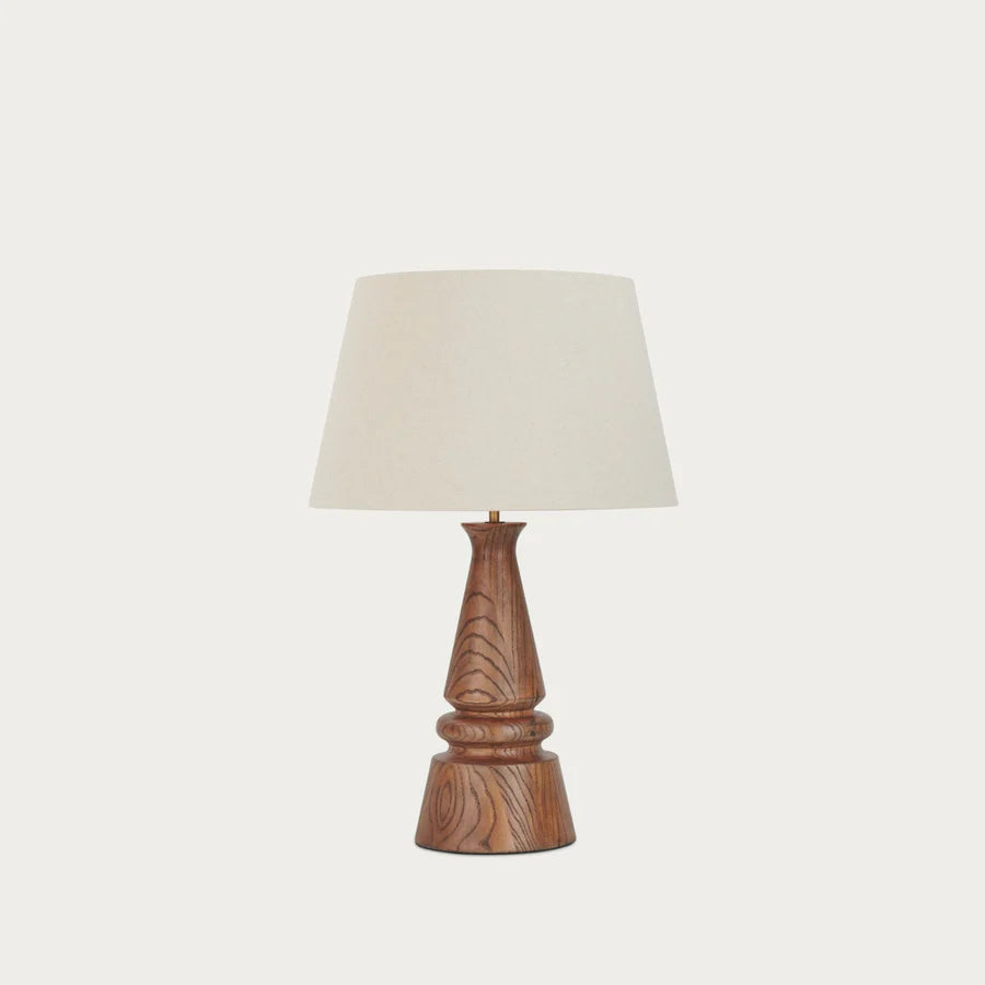 Mason Medium Wooden & Shade, Nut Brown