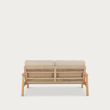 Load image into Gallery viewer, Kew Teak 2 Seater Sofa with Natural Cushions