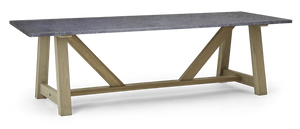 Stanway Teak Rectangular Table with Granite Top, 8 Seater