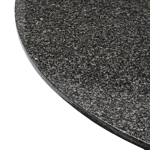Boscombe 6 Seater Round Table with Granite Top, Black