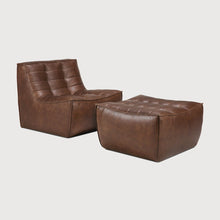 Load image into Gallery viewer, N701 Footstool - Chestnut Leather