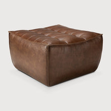 Load image into Gallery viewer, N701 Footstool - Chestnut Leather