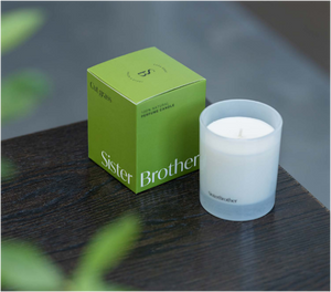Sister Brother Candle - Cut Grass