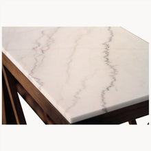 Load image into Gallery viewer, Oak &amp; Marble Console Table