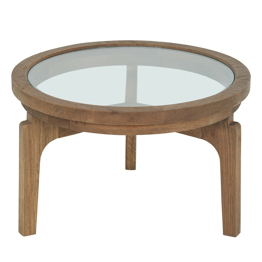 Oak & Glass Side Table