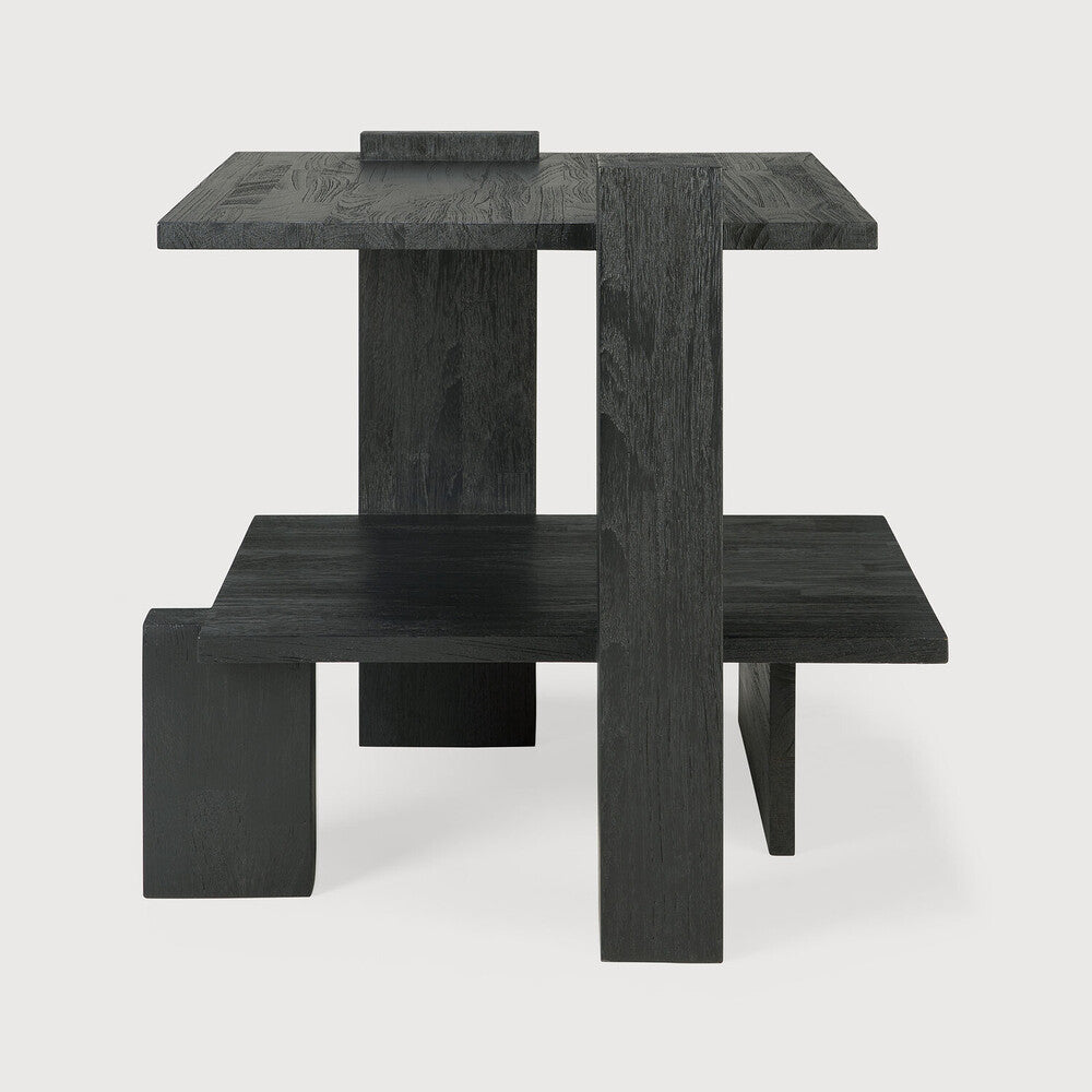 Teak Abstract Side Table