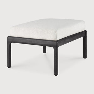 Jack Outdoor Footstool - Teak Black Off White