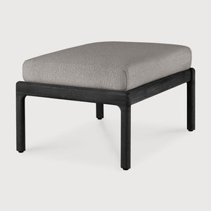 Jack Outdoor Footstool - Teak Black Mocha