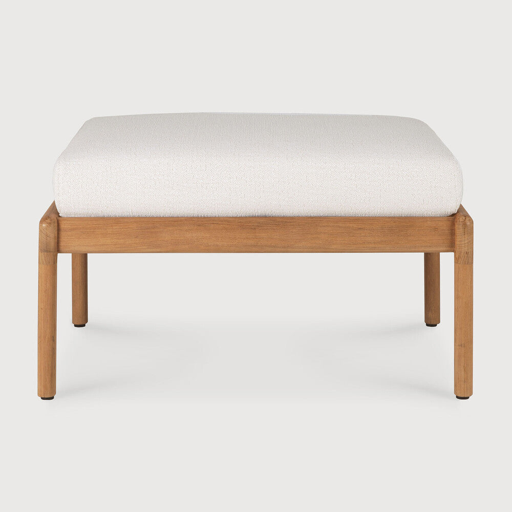 Jack Outdoor Footstool - Teak Off White