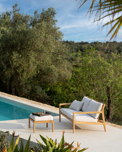 Jack Outdoor Sofa - Teak Off White 180cm